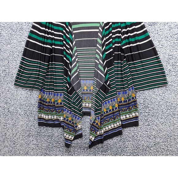 Catherines Cardigan Size 4X Geometric Lightweight Boho Artsy Stretch Open Front - Picture 4 of 10